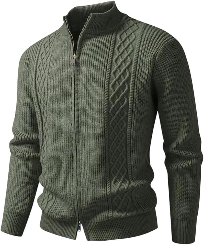Men's Cardigans Sweater Thick Warm Fashion Long Sleeved Casual Knitted Sweater Men Tops