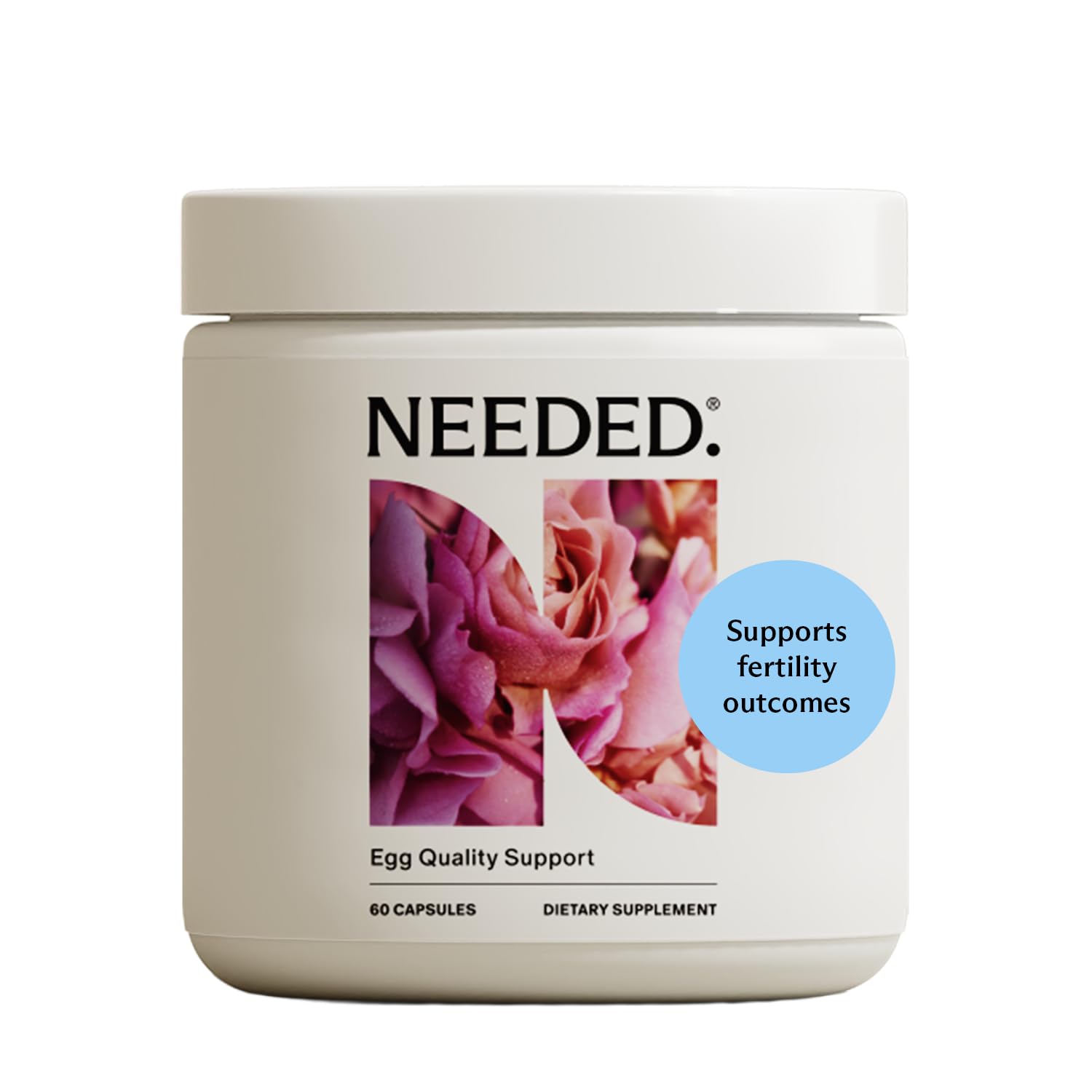 Needed. Egg Quality Support - Optimally Formulated Antioxidants Supplement for Egg Quality - Fertility Support - Fertility Supplement for Women - 60 Capsules - 30 Day Supply