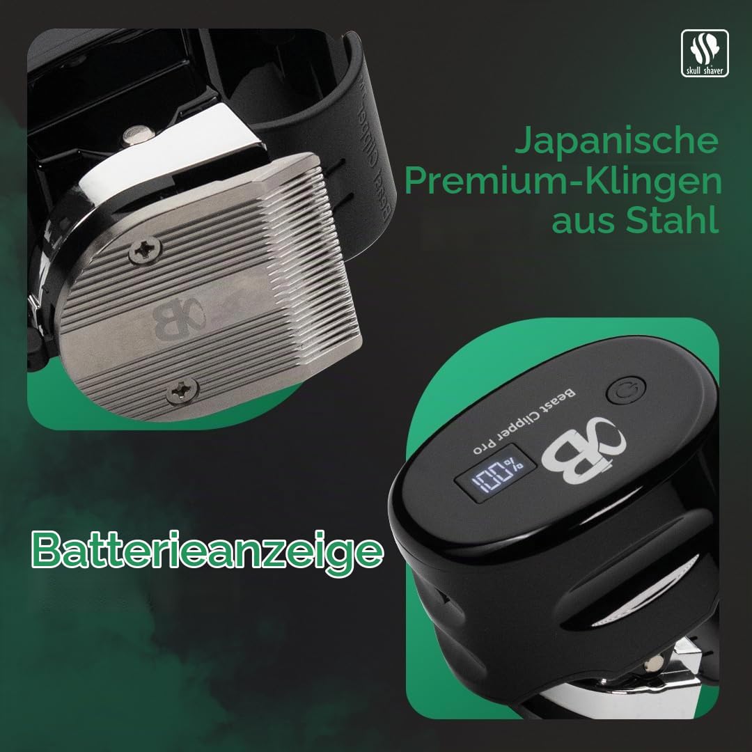 Beast Clipper Pro – Elektrischer Haarschneider für Herren für Kopf, gegenwärtig für Männer, Bart und Schnurrbart