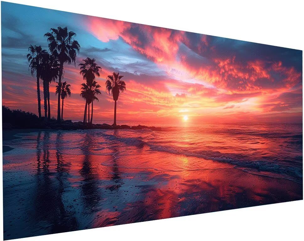 Peinture diamant coucher de soleil 35x70 cm pour adulte et enfant