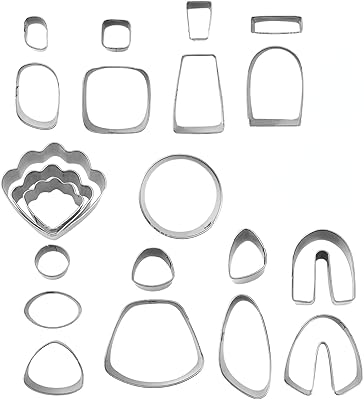 NATEFEMIN 3D Clay Earrings Stainless Steel Mold Mould DIY Craft Mould DIY Making Tools Epoxy Casting Molds Earrings Pendant Jewellery Craft for Polymer Clay Jewelry Accessories Part