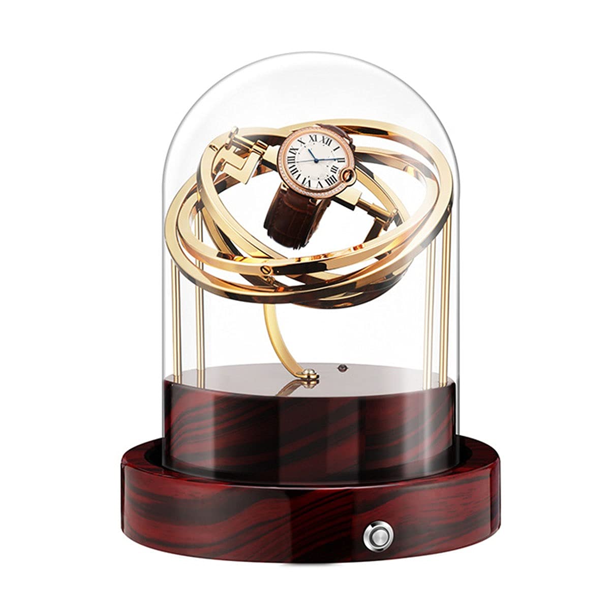 OLSKFUH Watch Boxes Automatic Winder, Watch Box Automatic Single Glass Winder Single Glass Single Winder Super-Quiet Motor,A-A
