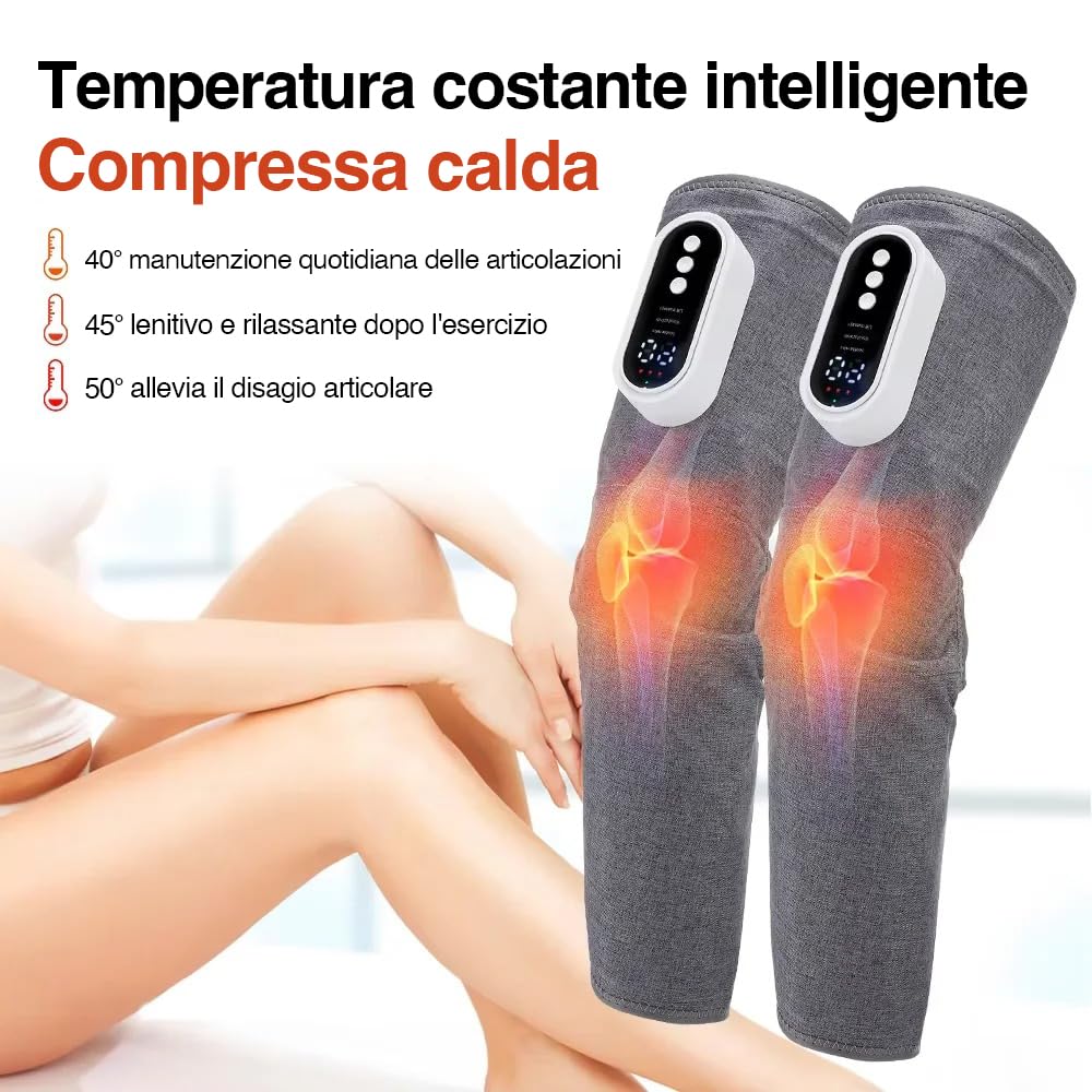 Pressoterapia Massaggiatore Gambe per Linfodrenaggio - Massaggio Polpacci per Casa