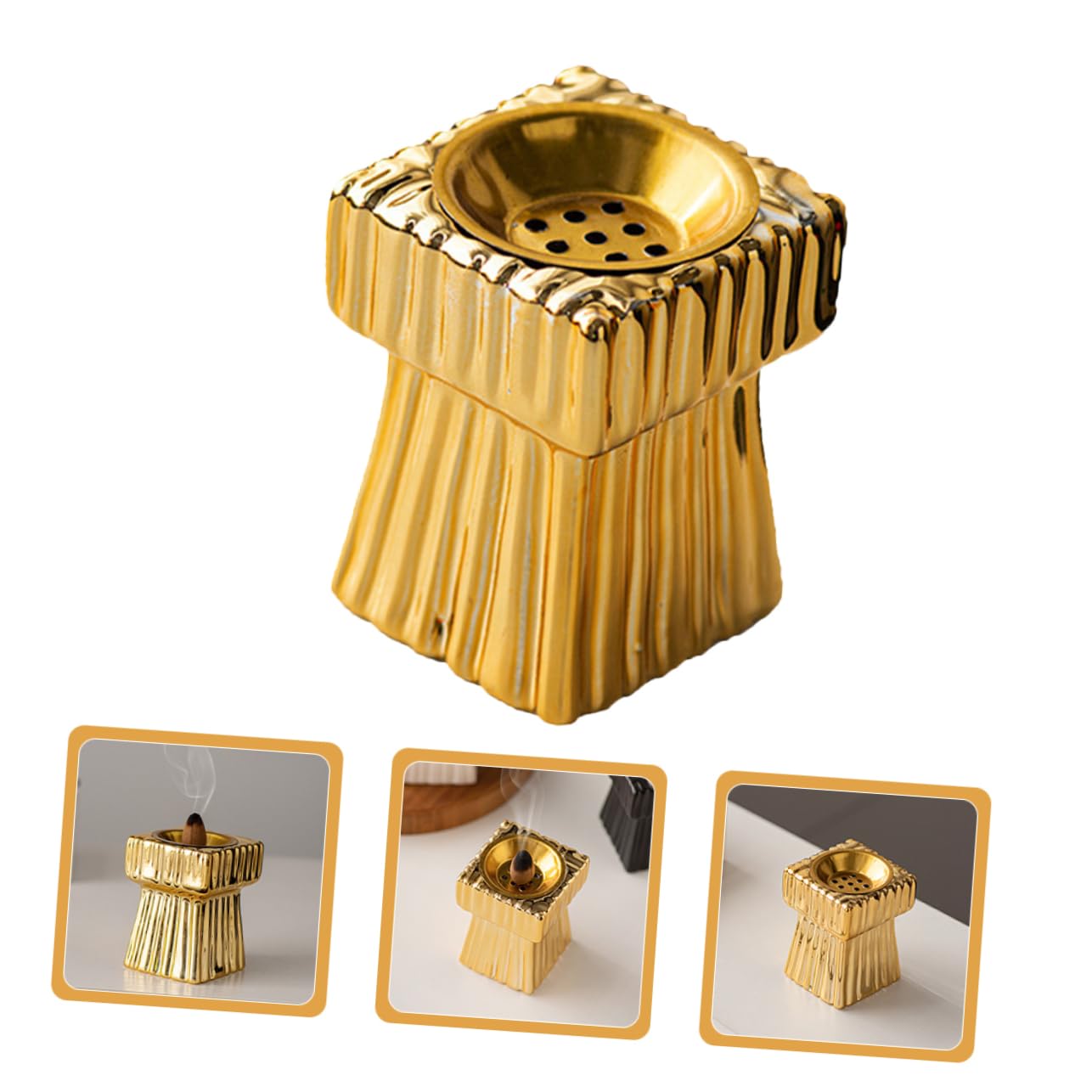 TOPBATHY 5piezas Soporte De Incienso De Cerámica Diseño Moderno Quemador De Conos y Varillas para Decoración del Hogar y Aromaterapia para Espacios como Cafés Bares y Habitaciones