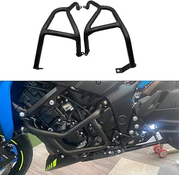 Motorcycle Highway Engine Guard Crash Bars for GSX-S750 2017-2026, Carbon Steel Bumper Frame Slider Stunt Cage Falling Protector Accessories