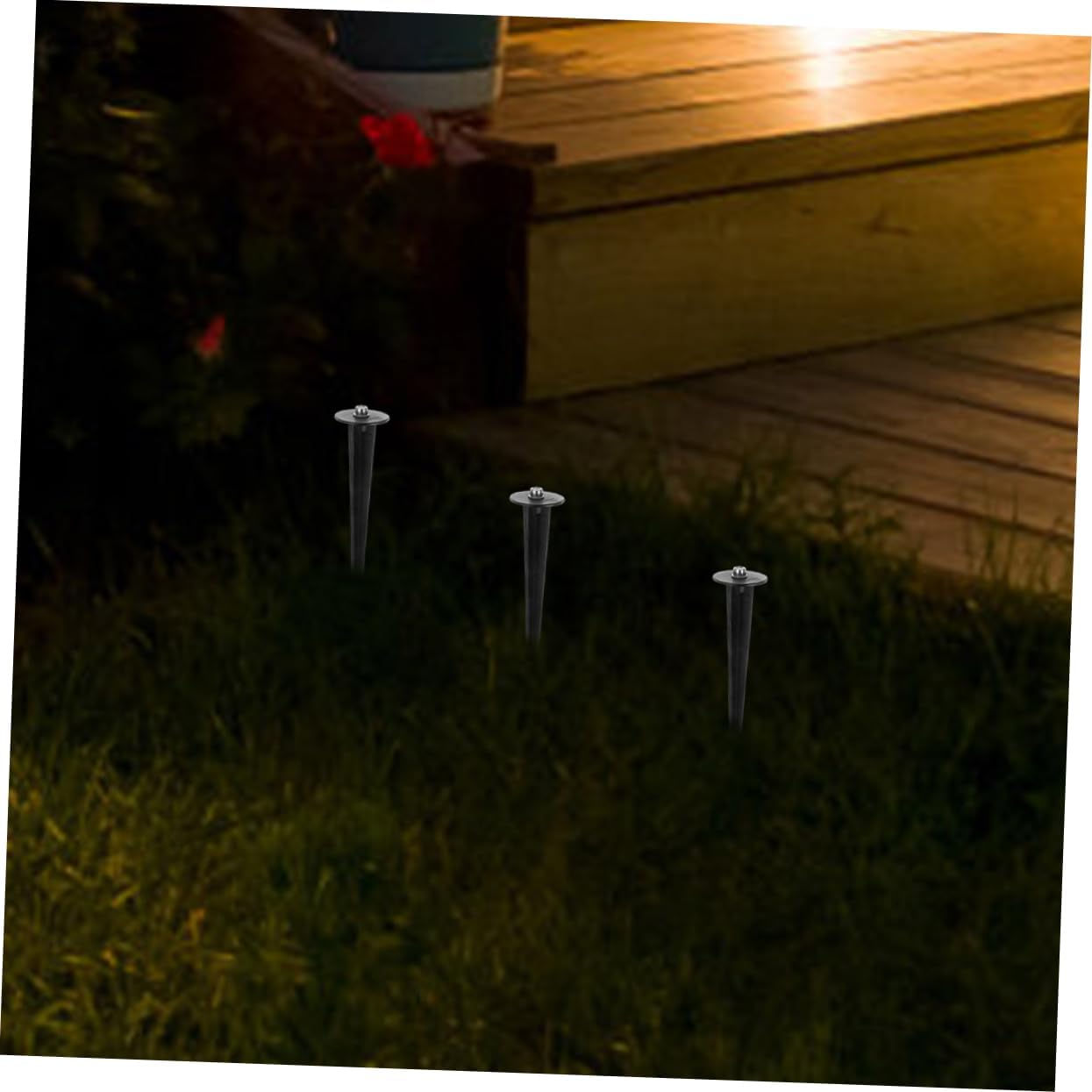 BESPORTBLE 50pcs Solar Light Stakes for Outdoor Garden Pathway Lights Ground Spikes for Lawn and Easy Installation Inclined Design