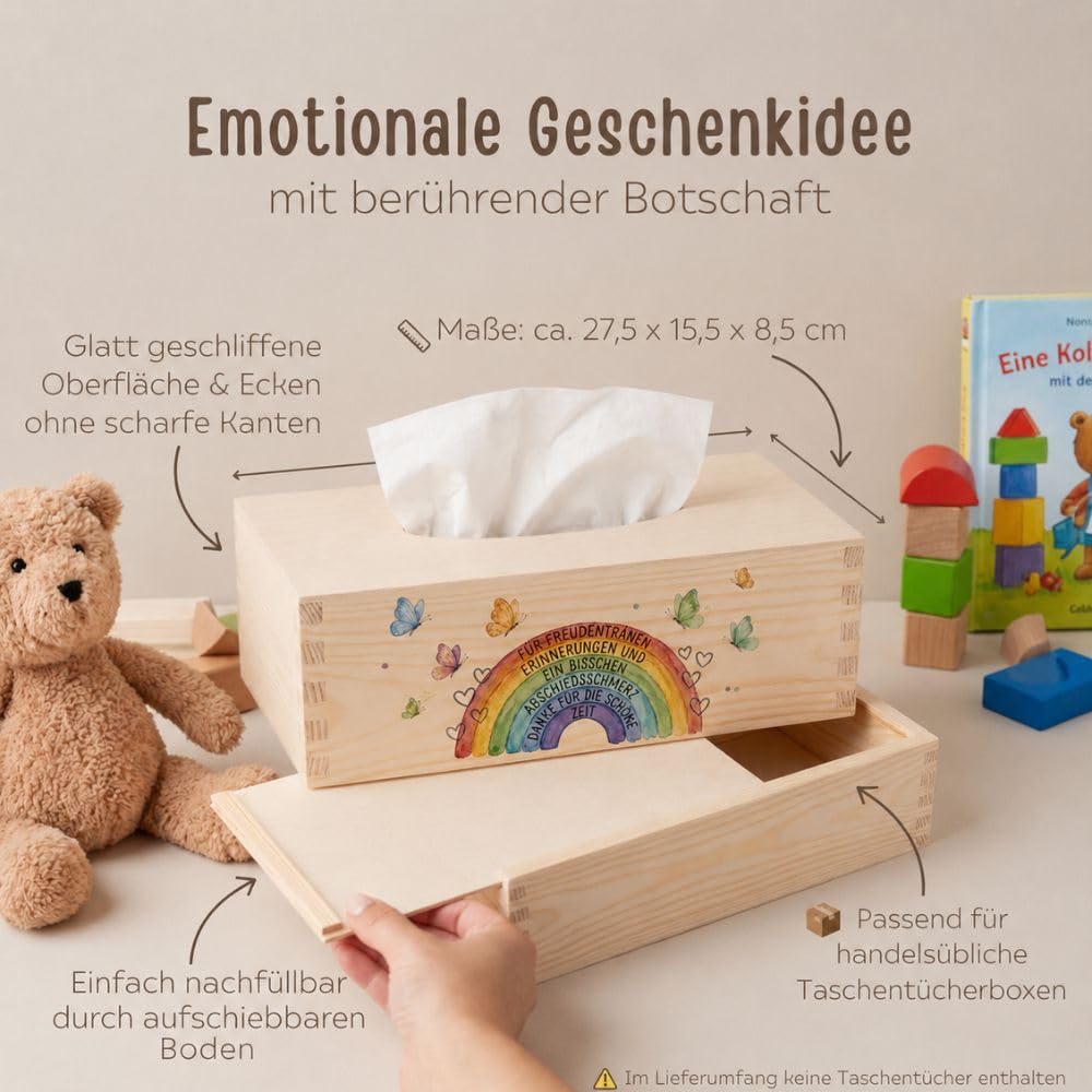 wunderwunsch personalisierte Box für Kosmetiktücher, Tissue Spenderbox | Kosmetiktuchspender Holz Cover, Kosmetiktuchbox, Behälter, Kosmetiktücherboxen, Tücherbox, Serviettenbox, Taschentuchhalter