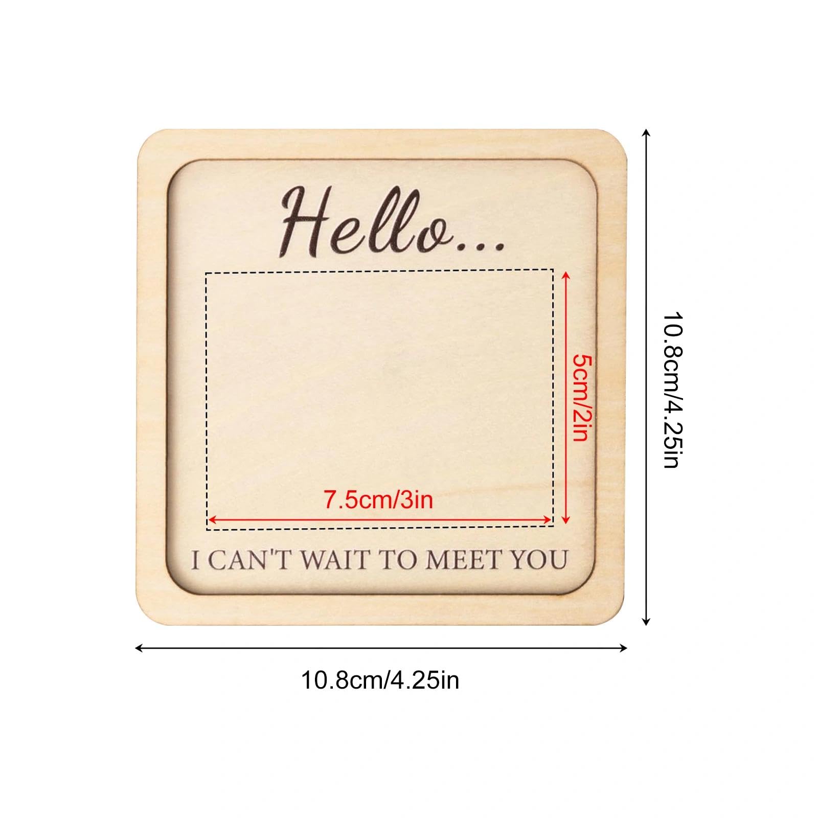 Baby Scan Photo Frames, 4.25'' x 4.25'' Ideal Scan Photo Gift for Baby Announcement & Gender Reveal - Image 2