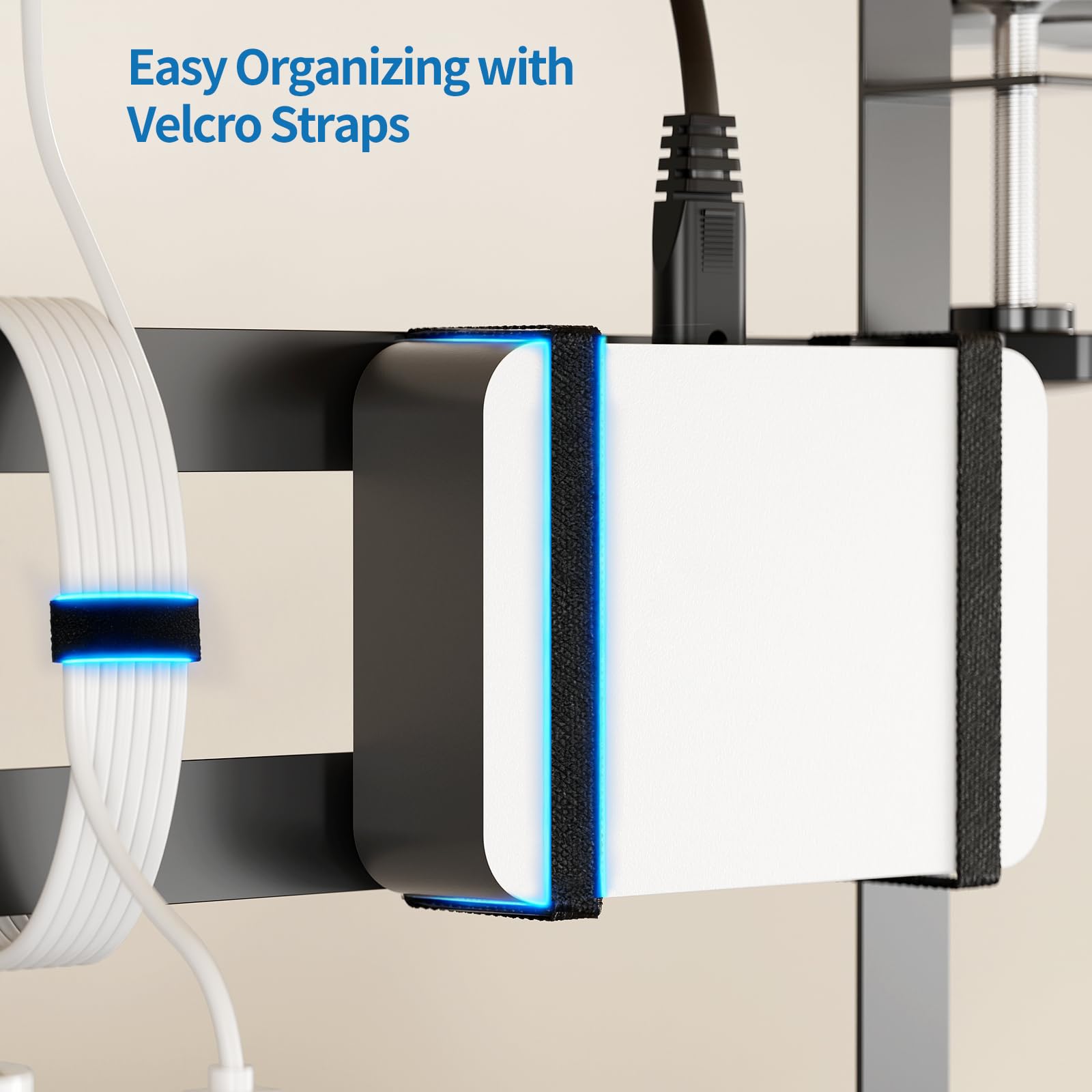Desk Cable Organizer - Clamp On Tray -5 Desk Cable Organizer - Clamp On Tray -5