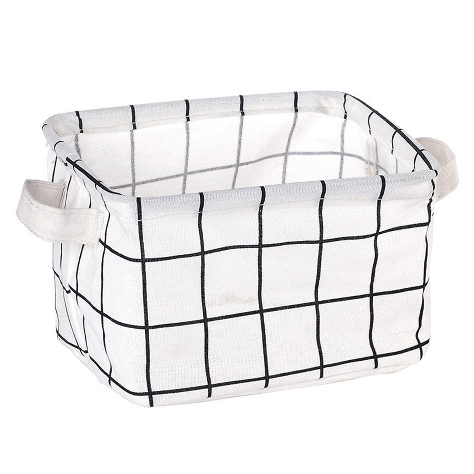 JINGYAN Storage Boxes Linen Storage Box Sundries Basket(1)