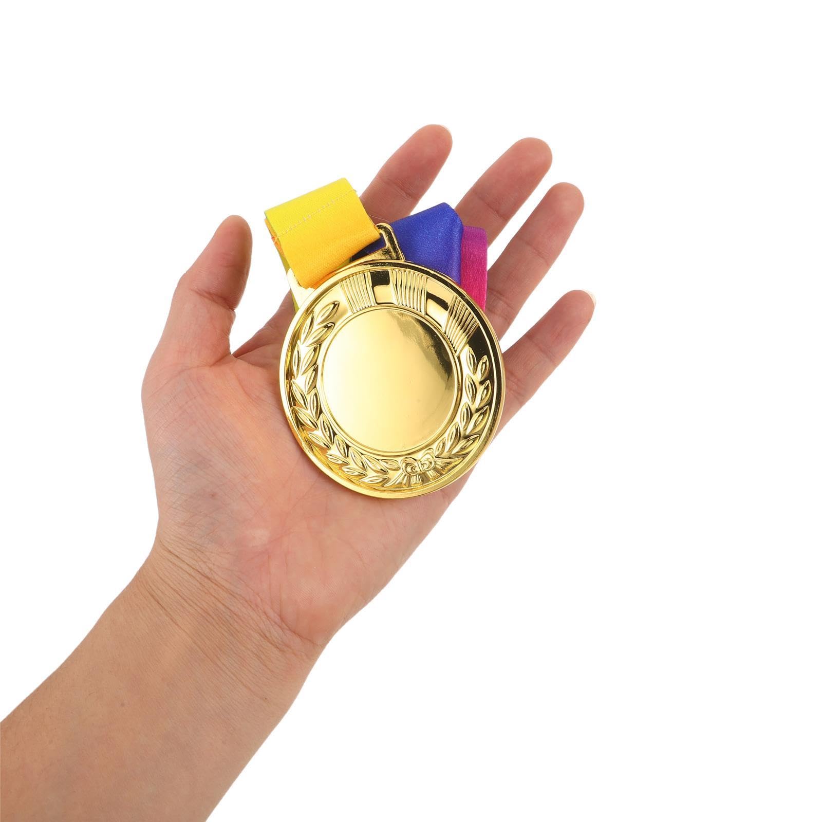 Healvian Juego de trofeos y medallas de Campeonato de 11,4 Pulgadas, medallas de Metal para torneos Deportivos, premios para ganadores de competiciones atléticas.