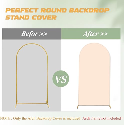 Miniatura 5 de Cubierta de fondo de arco de elastano, cubierta de arco de Chiara, cubierta de arco de boda de 2 lados para boda, ceremonia, fiesta de cumpleaños,