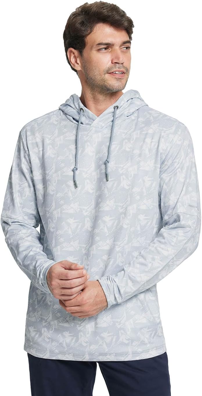 Hoodies for Men Golf Fleece Hooded Sweatshirts Dry Fit Athletic Lightweight Casual Midlayer Mens Hoodies Pullover - Image 2