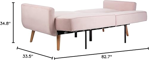 Miniatura 28 de Safavieh Home Bushwick - Sofá cama convertible plegable gris y marrón de 82.7 pulgadas Rubor / Natural,gris/marrón,azul marino / marrón