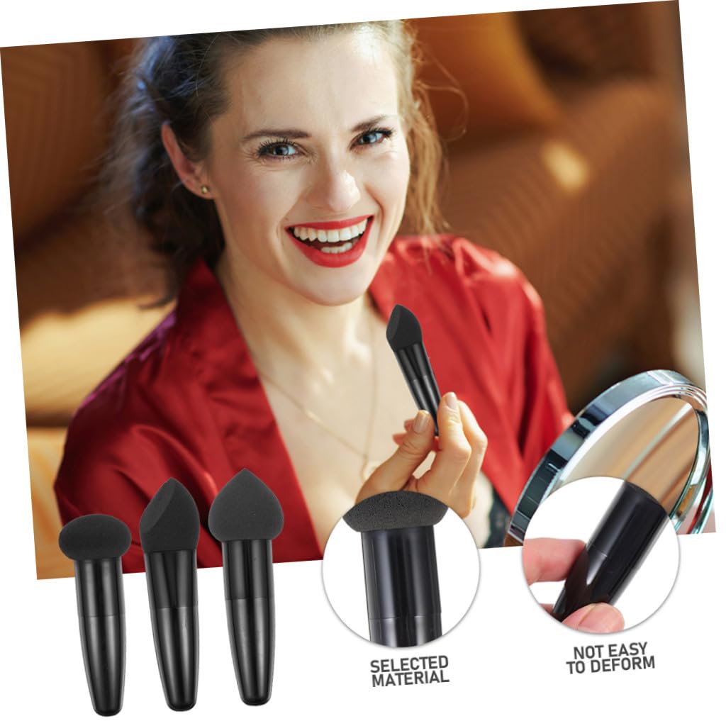 6 Stück Make Up Schwämme für Frauen aus Latex in Stiftform Tragbar und Bequem Geeignet für Tägliche Anwendung und Präzises Schminken