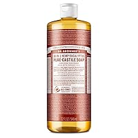 Vista 14 de Dr. Bronner's - Jabón líquido puro de Castilla (Eucalipto, 8 onzas) - Hecho con aceites orgánicos, 18 usos en 1: cara, cuerpo, cabello, lavandería