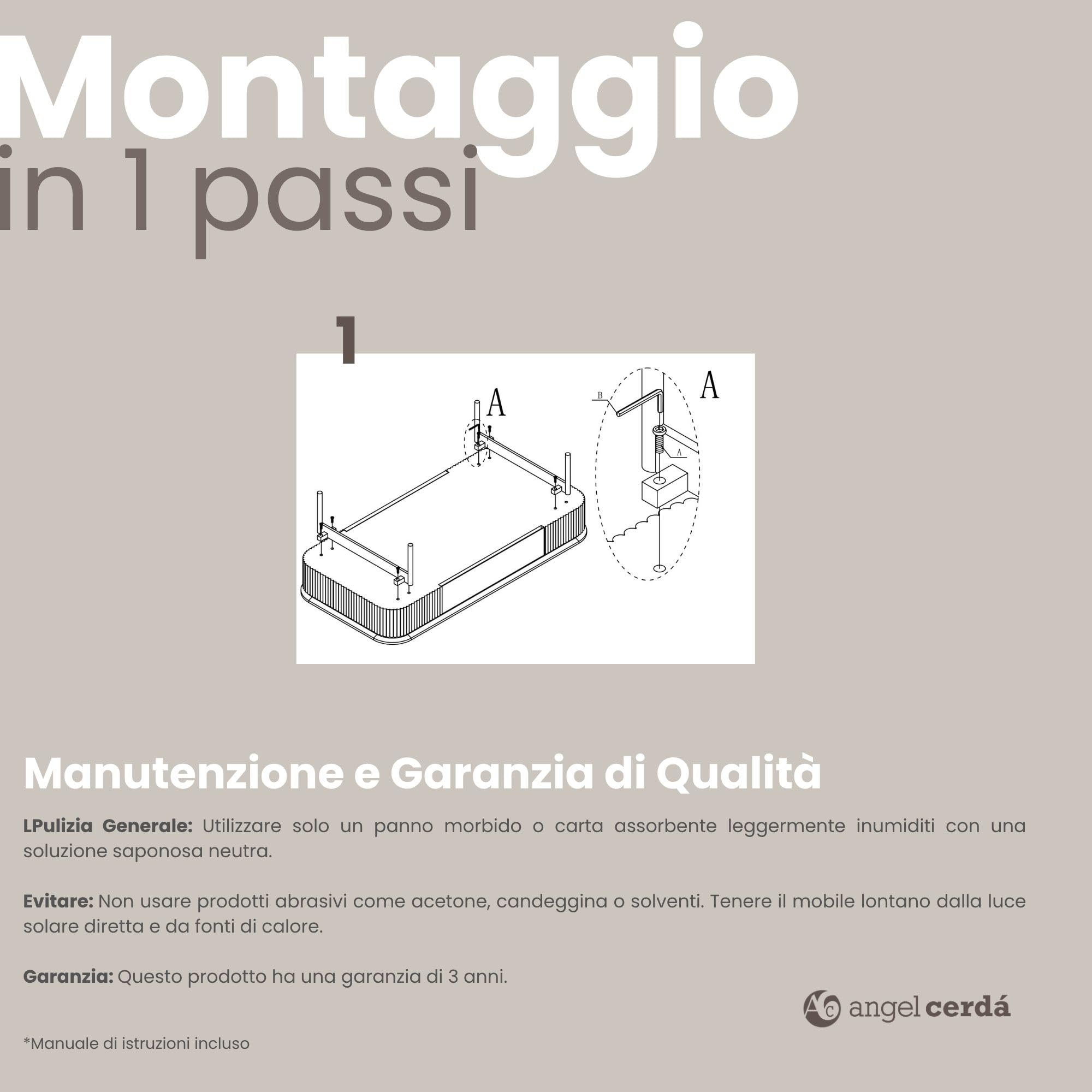 Ángel Cerdá - Tavolino Rettangolare in Noce e Acciaio Dorato con Cassetto Centrale - Tavolino Moderno ed Elegante - Originale e Versatile - Materiali Resistenti - 120 x 60 x 37 cm