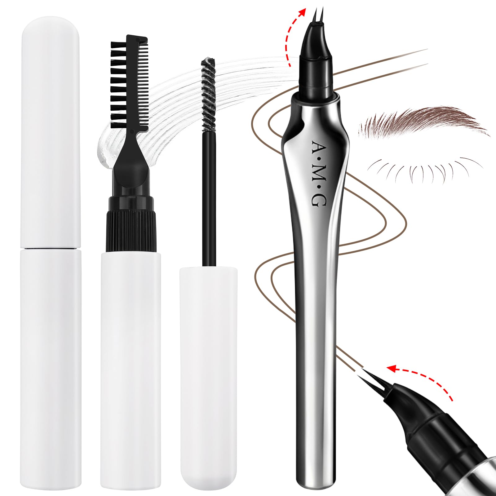 Amazon.com : Jutqut Curved Eyebrow Pen - Clear Brow Sculpt Gel and ...