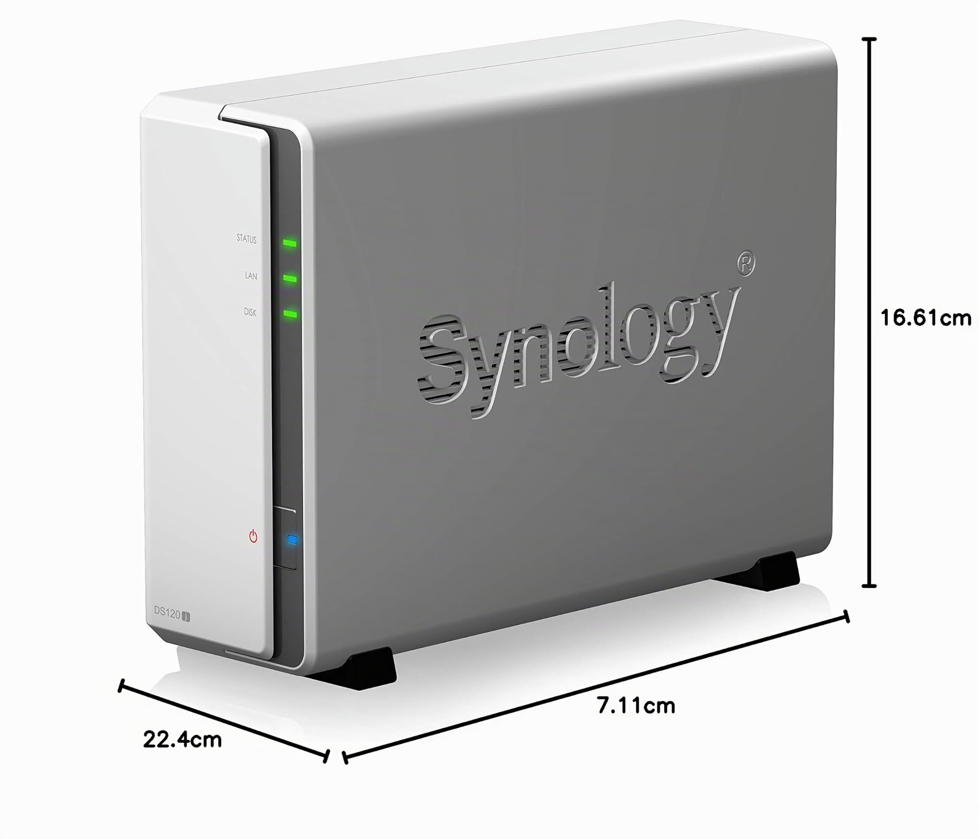 Synology DiskStation DS120j Ethernet Torre Gris NAS DiskStation DS120j, Unidad de Disco Duro, SSD, 0 TB, Serial ATA III, 2.5,3.5", Fat,HFS+,NTFS,ext3,ext4, 0,8 GHz