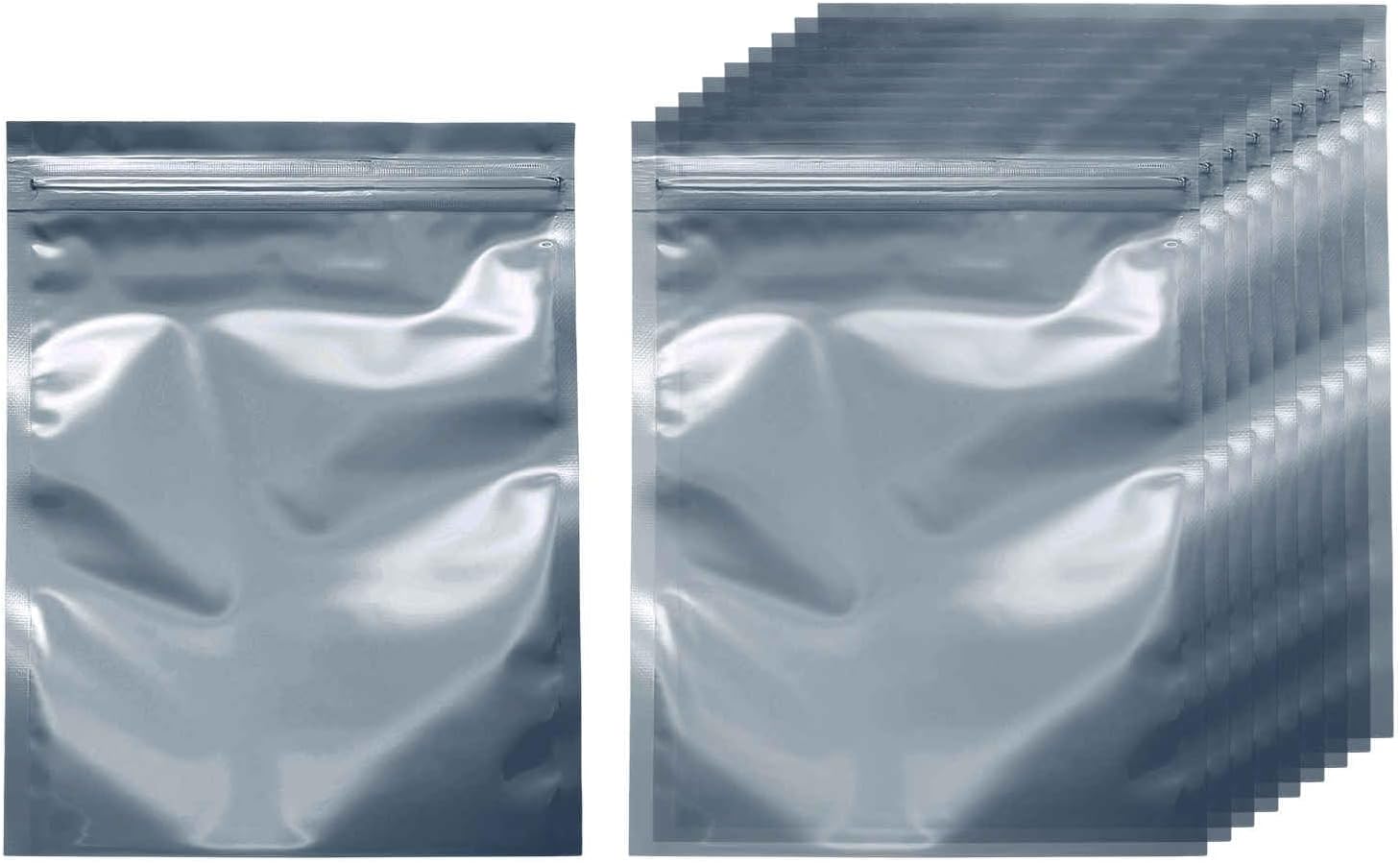 HARFINGTON 30pcs Antistatic Bags 2.8" x 5.5" Double-Layer Anti Static Resealable ESD Shielding Bag for GPU Hard Drive HDD SSD LED Lights Electronic Device, Semi-Transparent Dark Grey