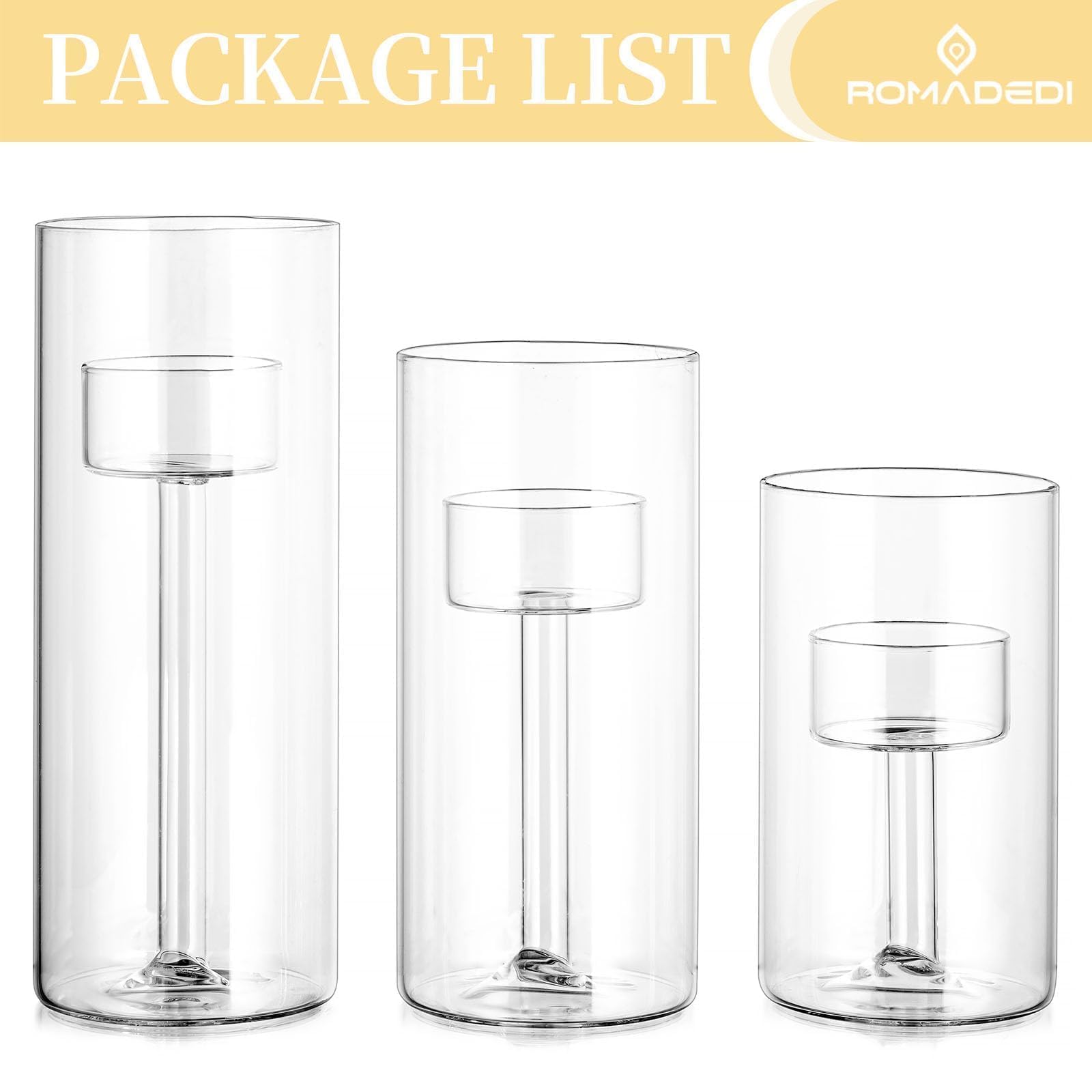 DIFLAX Teelichthalter Set - 21 Glas Windlichter Für Romantische Stimmung