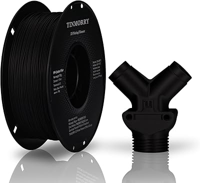 22 – TINMORRY 3D Printing Filament 1.75mm，Compatible with Bambu FDM 3D Printer, PP-CF Filament, Net Weight 700g 1 Spool, Matte Black