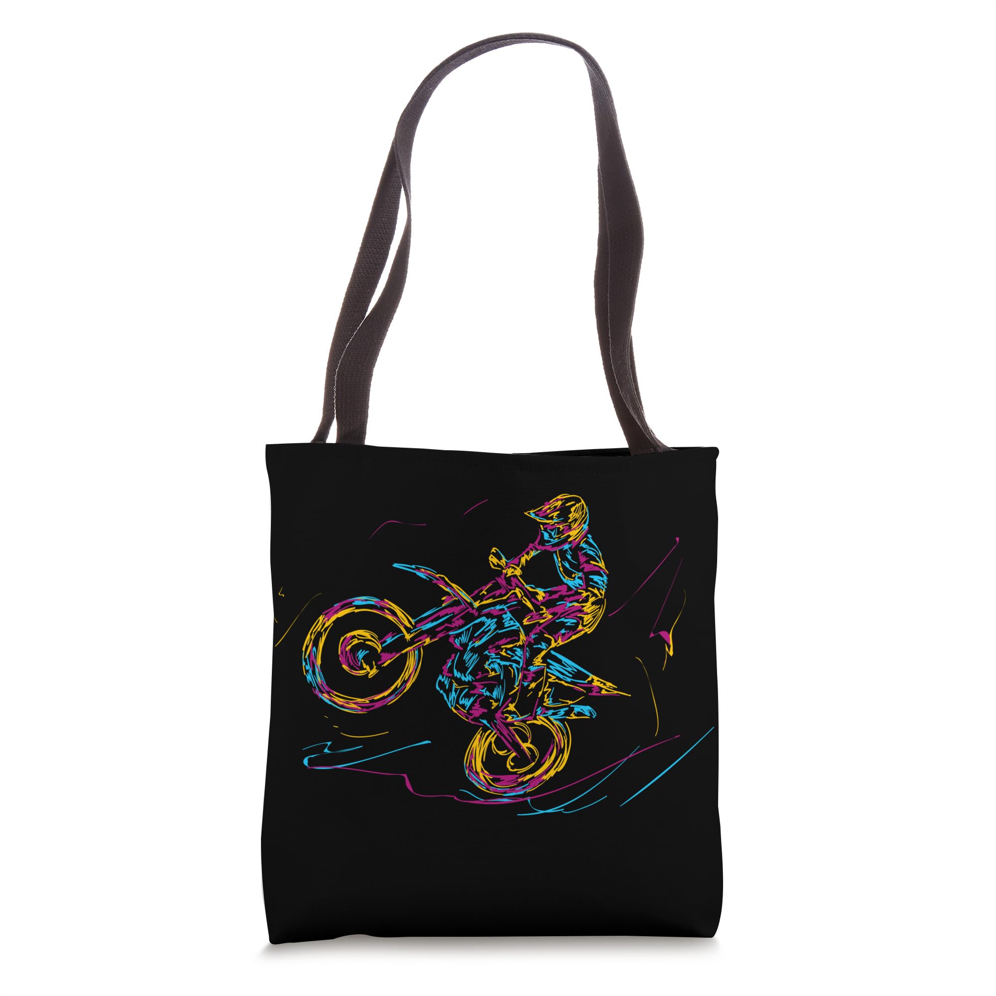 Wheelie Motocross Supermoto Supermotard Enduro Abstract Tote Bag