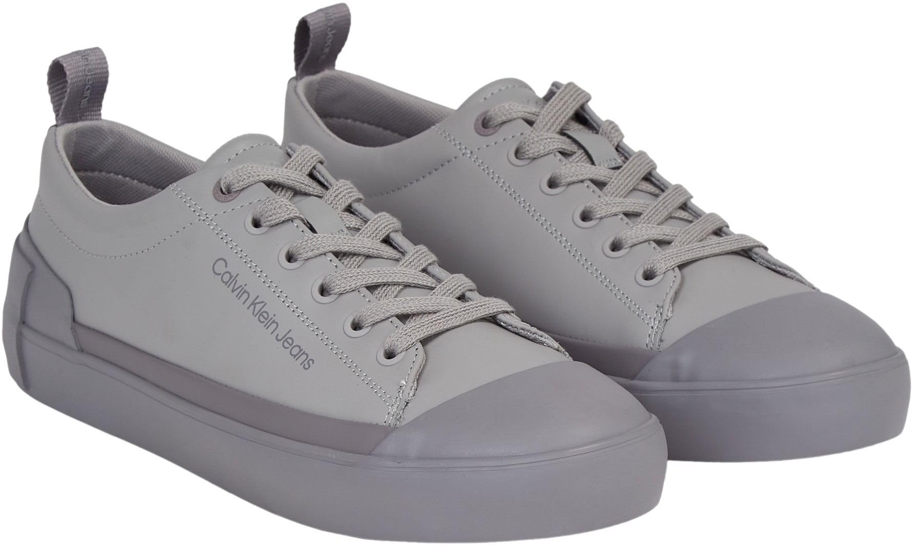Calvin Klein Classic Cupsole Laceup Low Lth, Grey, 8