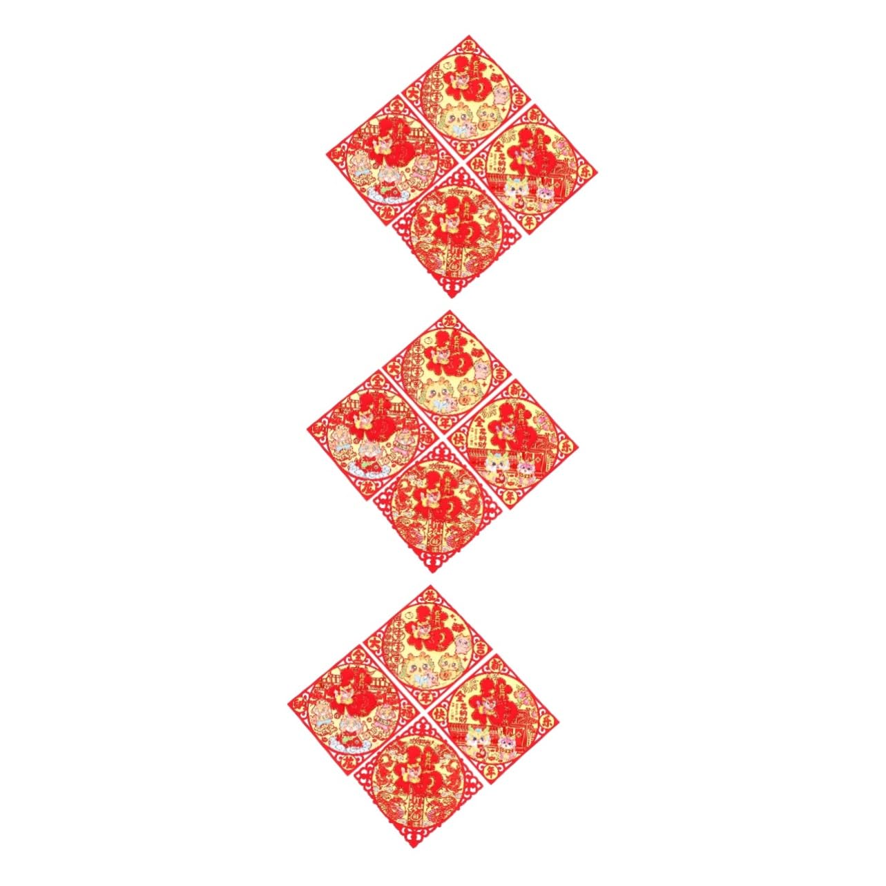 Autocollant porte Fu pour reussir votre decoration de Fete du Printemps et Nouvel an chinois facilement