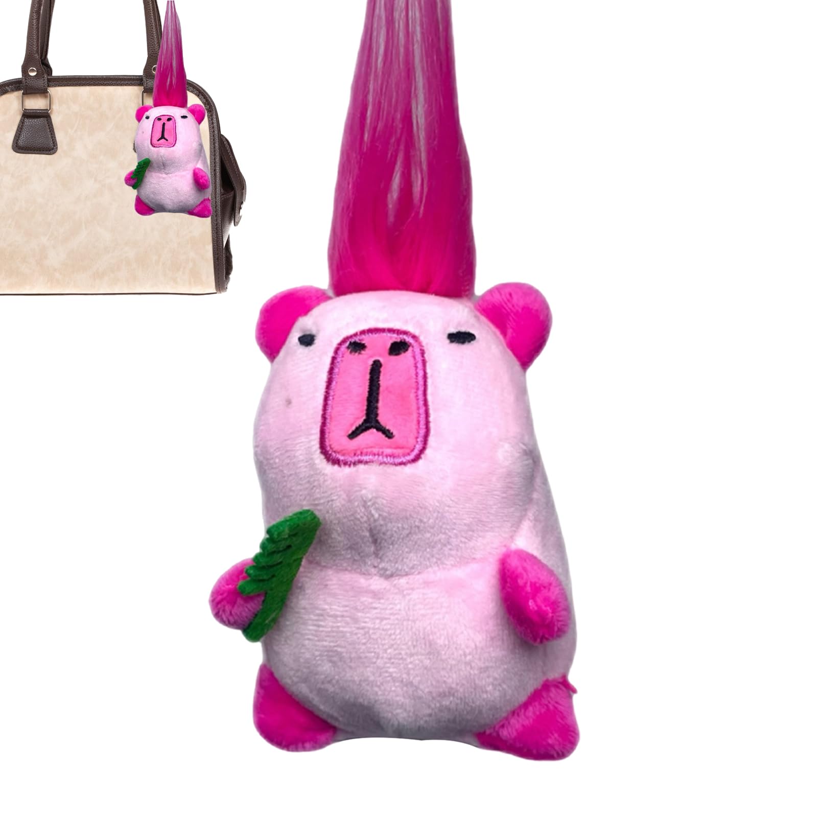 Amazon.co.jp: かわいいブローアップヘアカピバラぬいぐるみキー