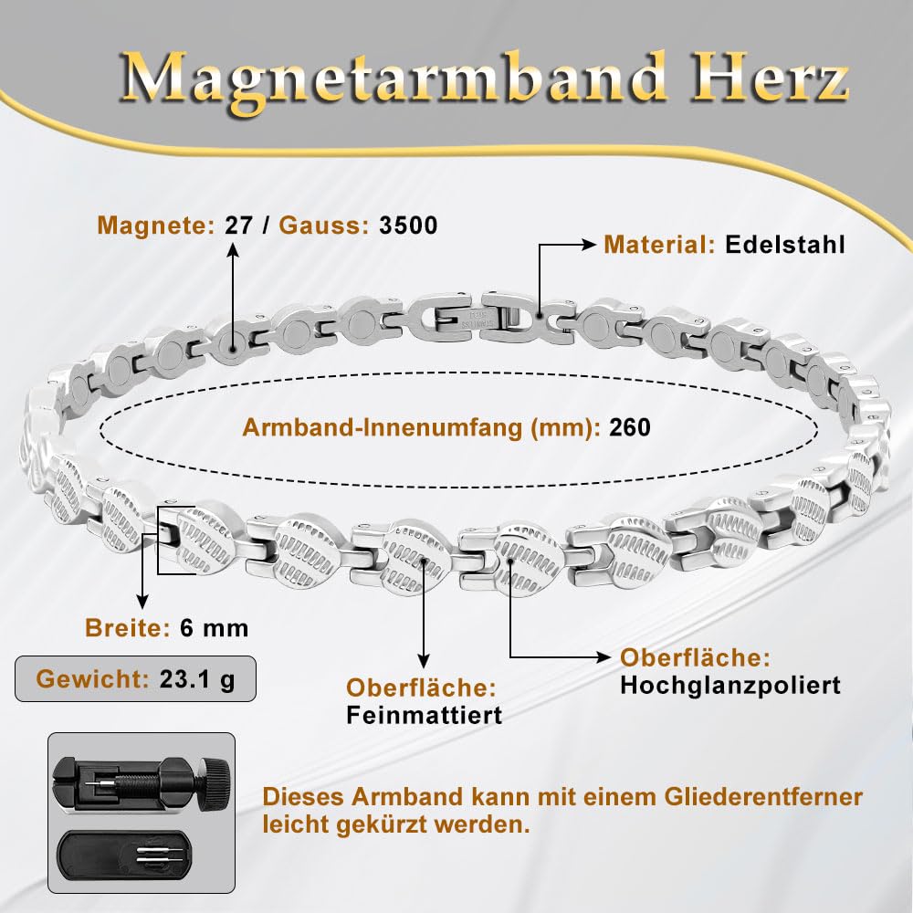 JEROOT Pulsera magnética para hombre (A, verde)