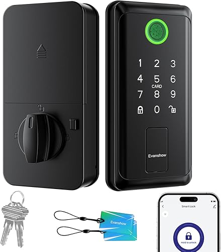 Cerradura de puerta de entrada sin llave, cerradura inteligente de puerta de entrada sin llave, cerraduras inteligentes de huellas dactilares para