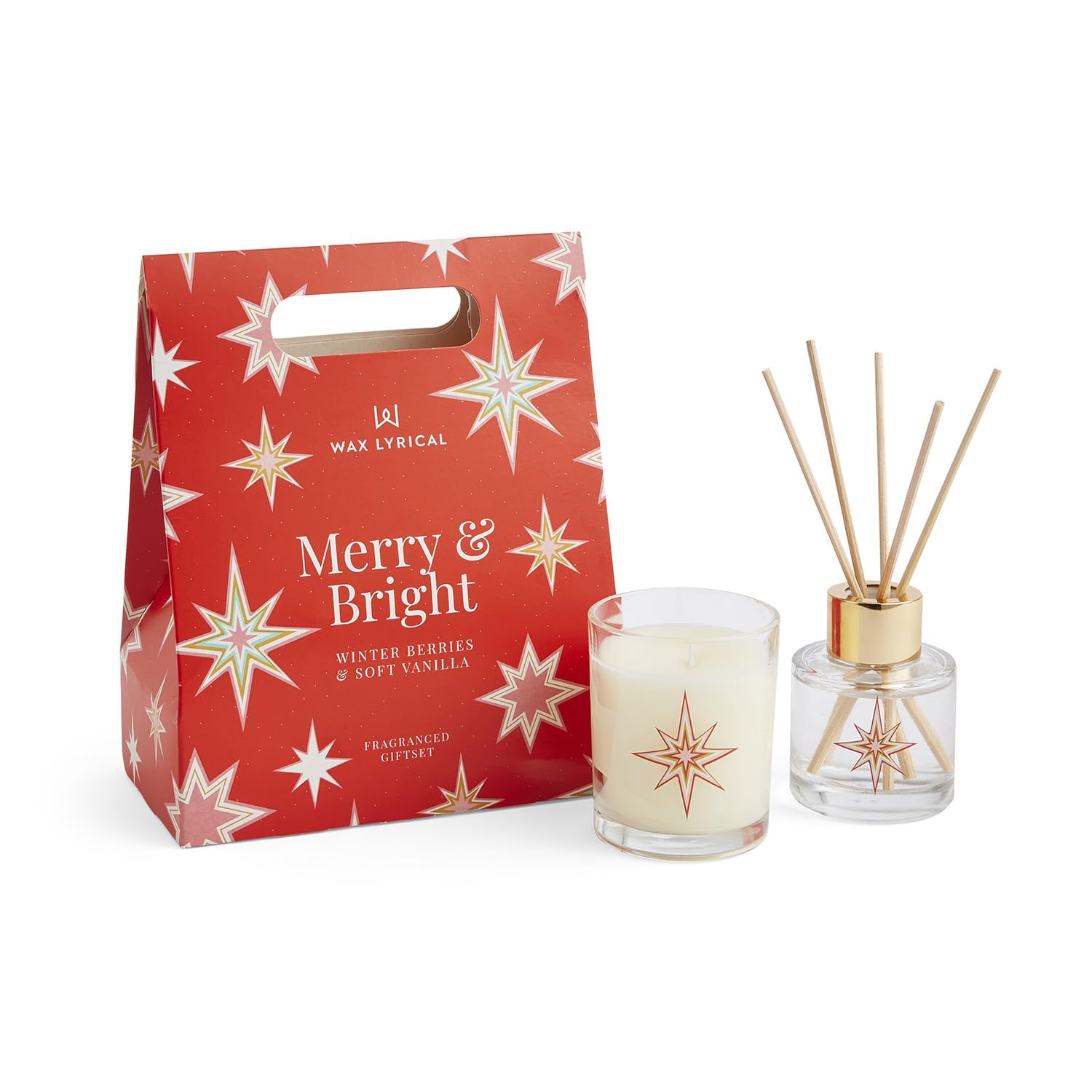 Wax Lyrical Merry & Bright Reed Diffuser & Candle Gift Set