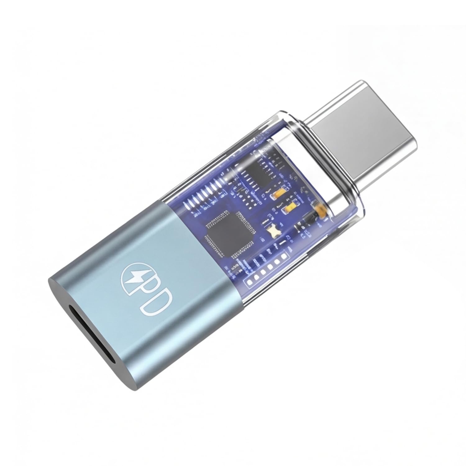 Type C to Lightning Adapter 12W Fast Charging, USB C Male to Lightning Female Connector with 480Mbps Data Transfer, Translucent Converter for iPhone 17/16/15 Series (No OTG/Audio Support)-image-33