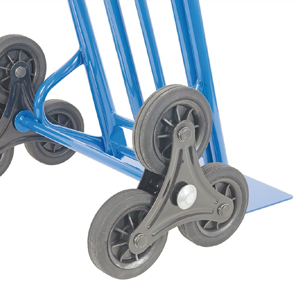 Trestles S20A blau Sackkarre klappbar 200kg Treppensteiger Vollgummireifen Sternräder Transportkarre Sackkarren Treppensackkarre Treppenkarre | große Schaufel | Sicherheitsgriffe | Stahl