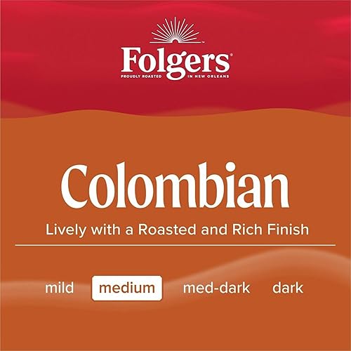 Miniatura 7 de Folgers Café 100 colombiano 175 onzas caja de 42 bolsas