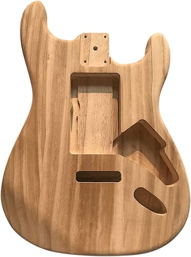 fangzi Tipo de madera pulida barril eléctrico de la guitarra del cuerpo del barril de la guitarra eléctrica inacabada del cuerpo del barril