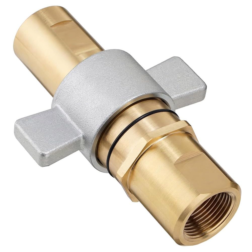 Juego de acopladores hidráulicos de desconexión rápida de rosca de latón NPT de 1 pulgada, conector de alta presión de 3000 PSI para remolque volquete y equipo de pozo de petróleo
