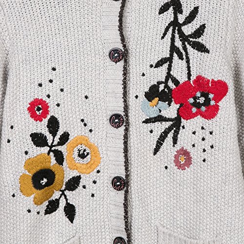 Catimini MANT. Tricot FL Cappotto, Grigio (Craie