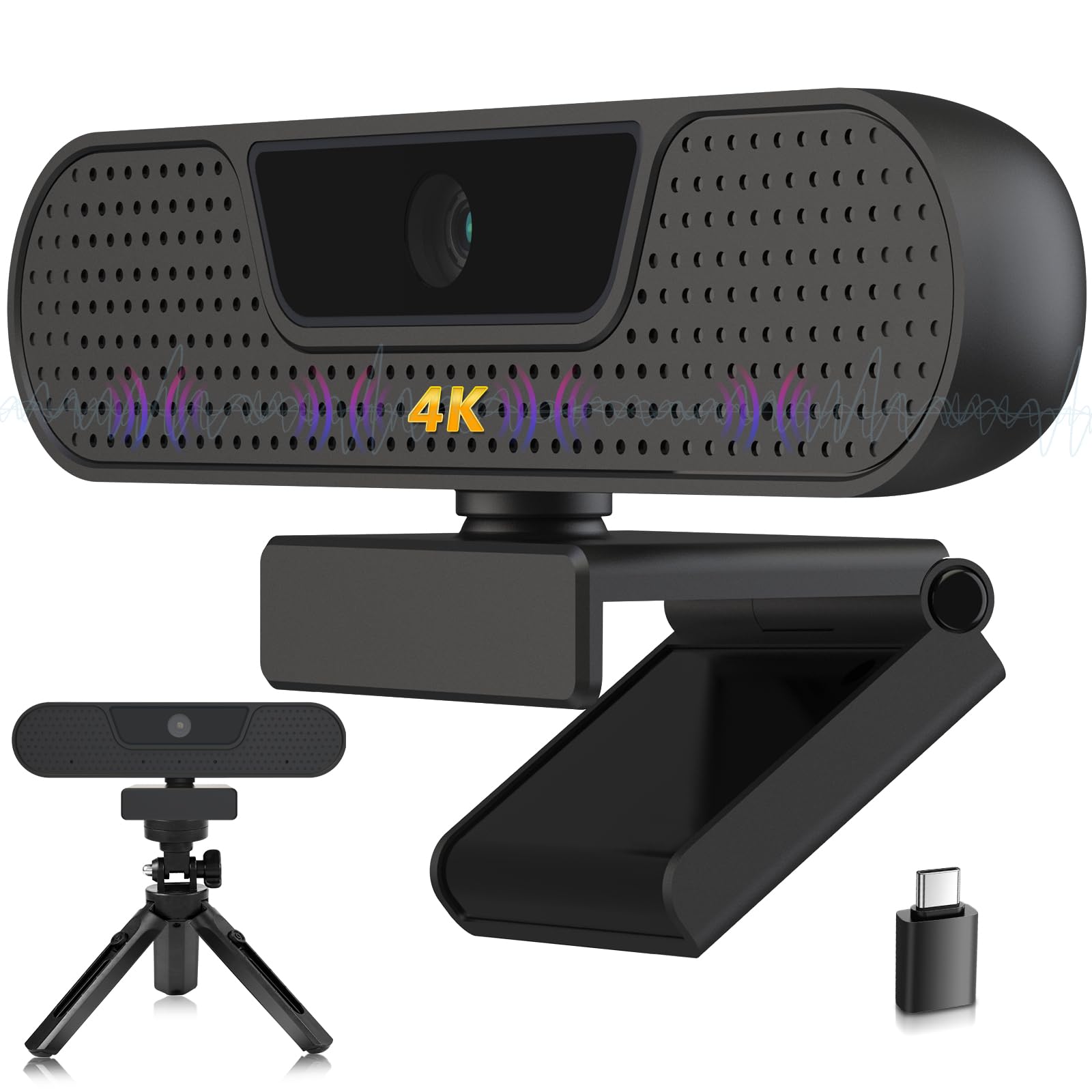 VIZOLINK W8GS Webcam 4K UHD Webcam with Microphone, Auto Focus, 85° Field of View, Data Protection, Noise Cancelling, Plug & Play, Light Correction, for Mac, Laptop, Zoom, Skype, Teams, Meetings and-picture-17