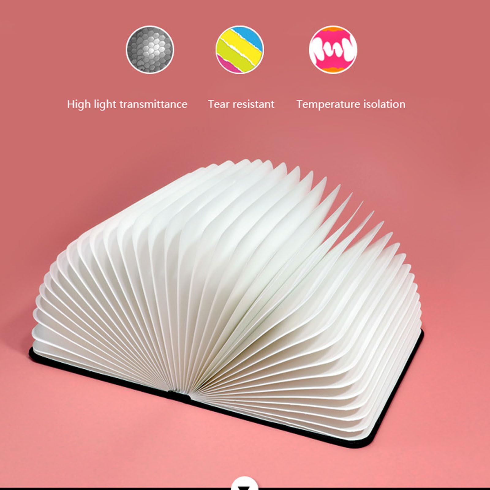 Ultraportátil Luz Libro Plegable Lámpara de Lectura USB Recargable Batería de Larga Duración con 3 Modos de Iluminación Ajustables para Protección Ocular Regalo para Niños y Amantes de la Lectura