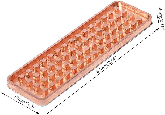 LYWYOUDDKH Copper NVME NGFF M.2 Heat sink 2280 SSD Metal Sheet Thermal Conductivity Silicone Wafer Cooling Fan M2 Heatsink