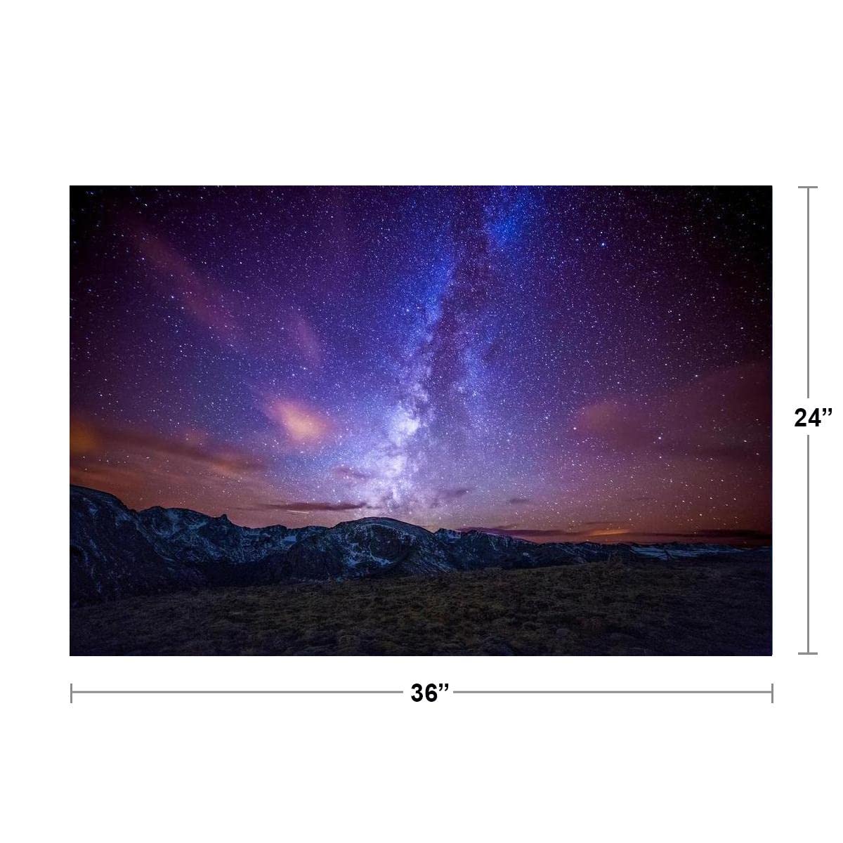 Amazon.com: Milky Way over the Colorado Rockies Photo Photograph