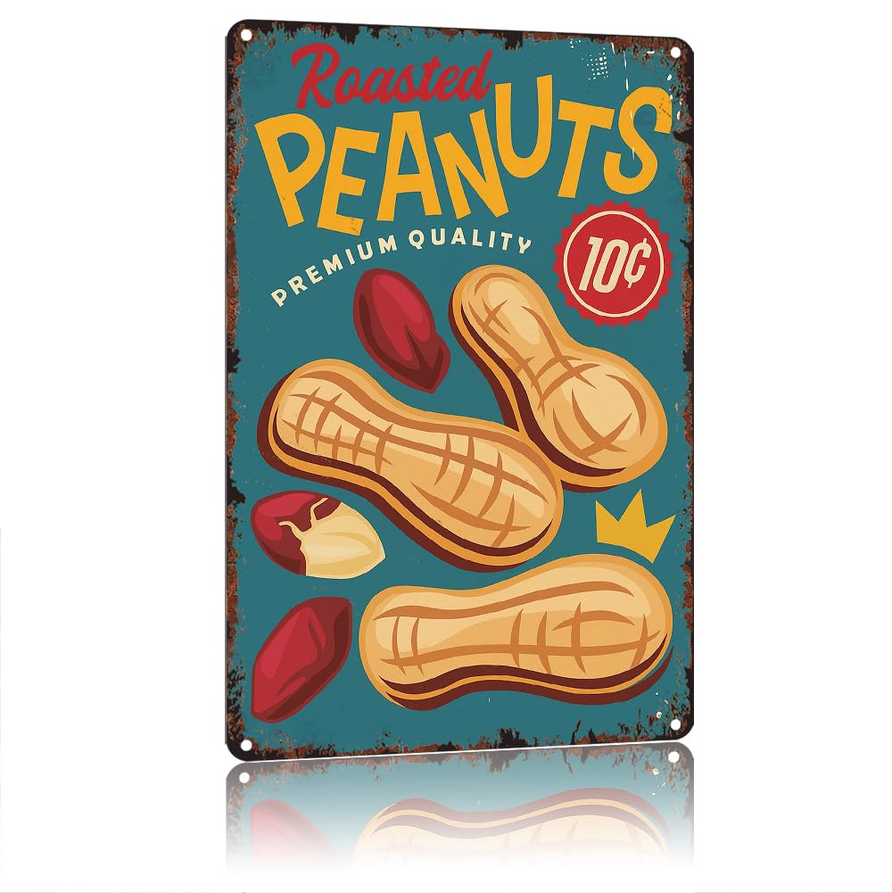 Snack Pattern Casual Wall Sign 8x12 Inch, Vintage Aluminum Ornament For Multi-scene Use