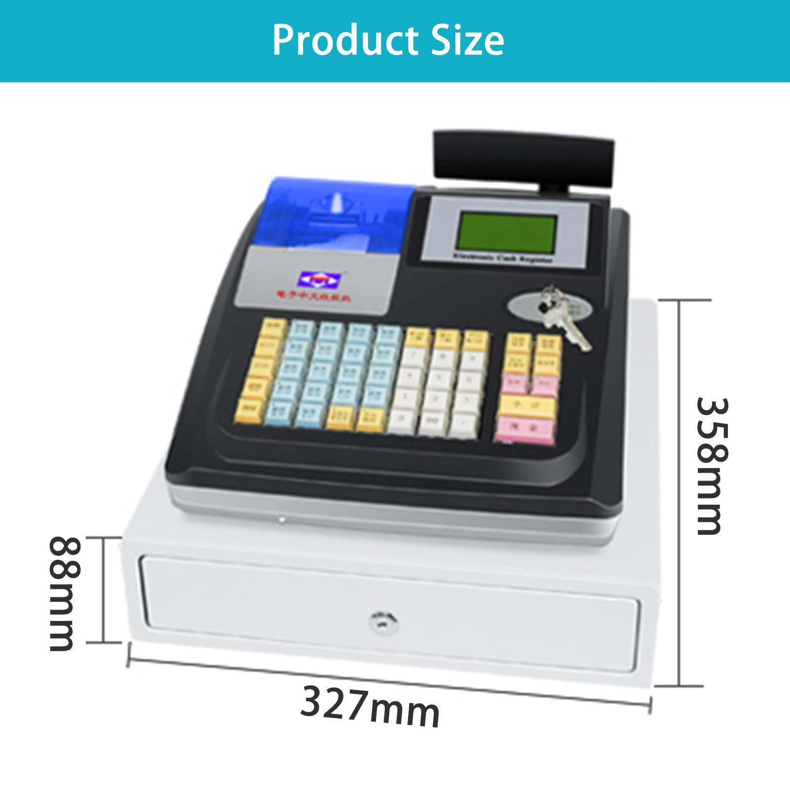 Amazon.co.jp: Electronic Cash Register, 48 Keys Electronic Cash