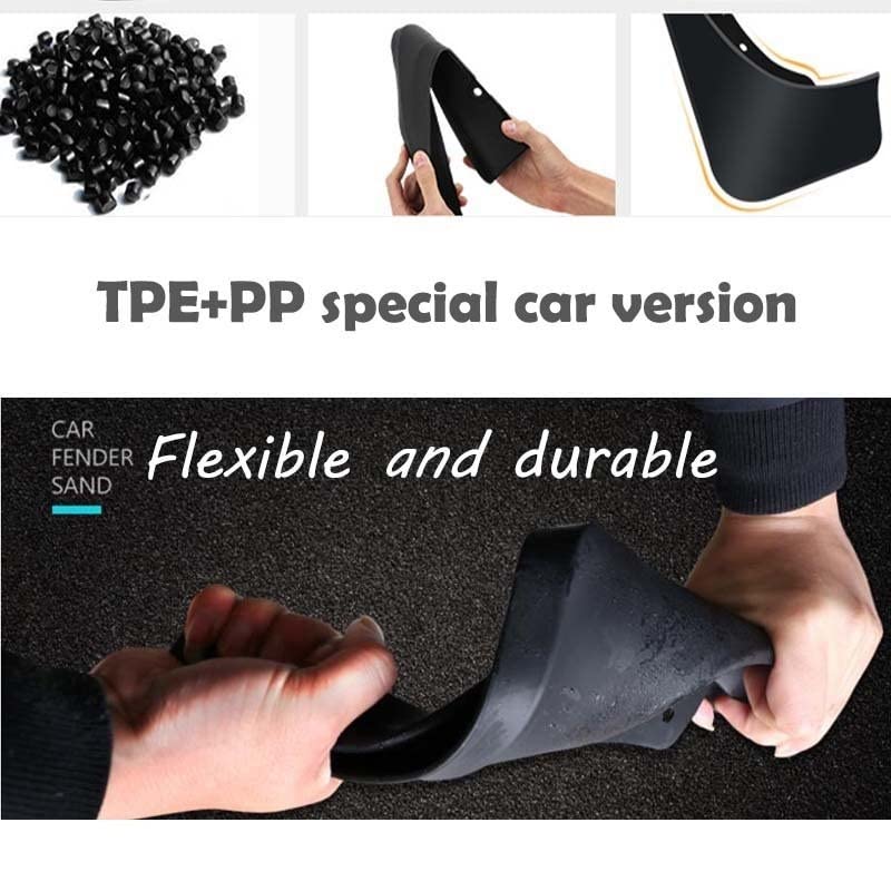 Guardabarros para lluvia y barro compatibles con coche A5 2017-2020 kit de 4 piezas 5