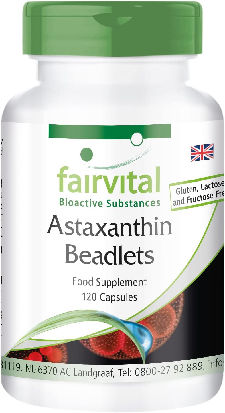Astaxanthin 15mg per Day - HIGH Dosage - 120 Capsules - microencapsulated in AstaPure® beadlets