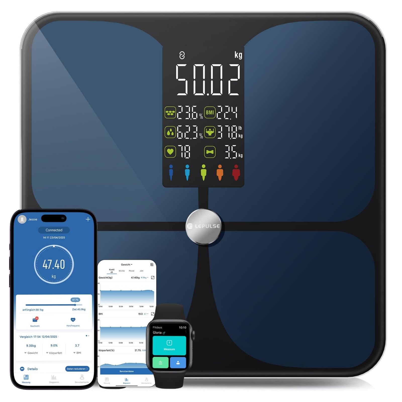 Bilancia Pesapersone Digitale con App Bluetooth
