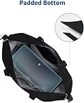 Narwey Carry on Luggage for Airplanes Carry on Bag Foldable Travel Duffle Bags for Women Large Gym Bag Weekender Overnight Bags Mens with Wet Pocket 40L (Black)