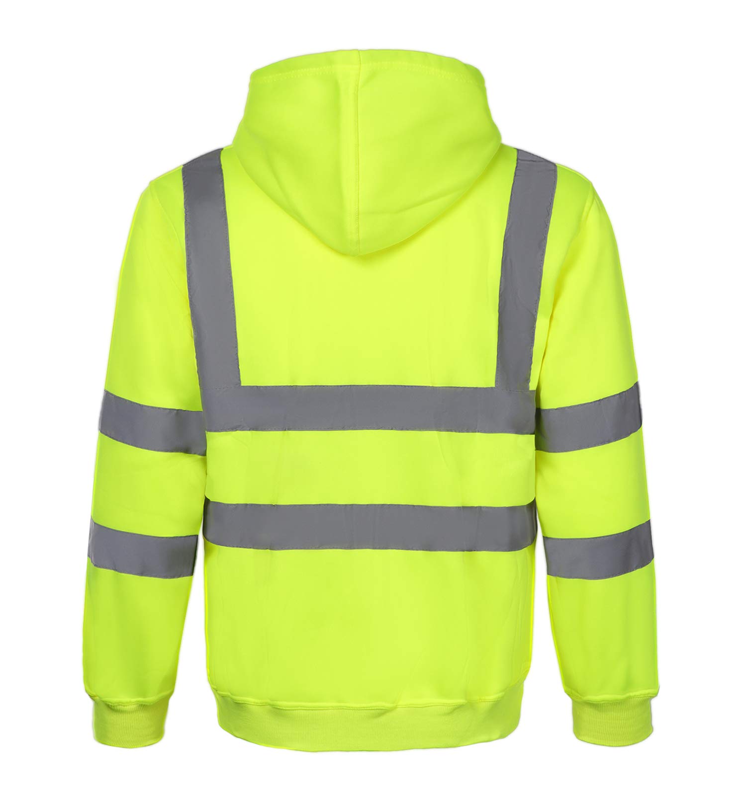 Męska odzież robocza Hi Viz Zip Up polarowa bluza z kapturem bluza odblaskowa widoczność bezpieczeństwo sweter roboczy